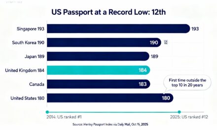 US Passport Continues Decline as European and Asian Passports Dominate Top Rankings