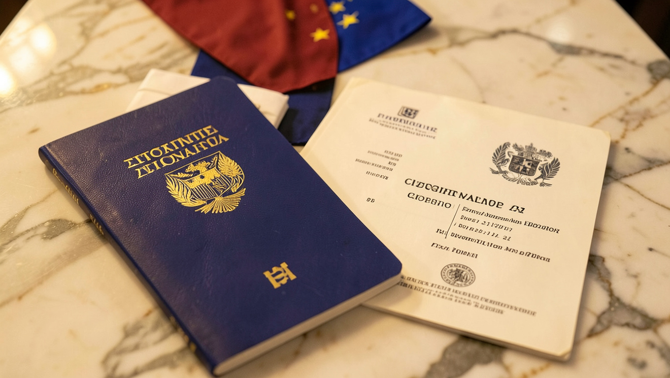 Greek passport and citizenship documents for second passport in Greece