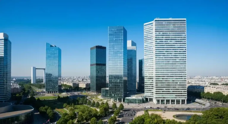 incorporate in France - La Defense business district Paris with skyscrapers
