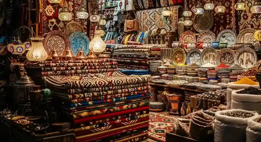 residency in Turkey colorful Turkish carpets crafts
