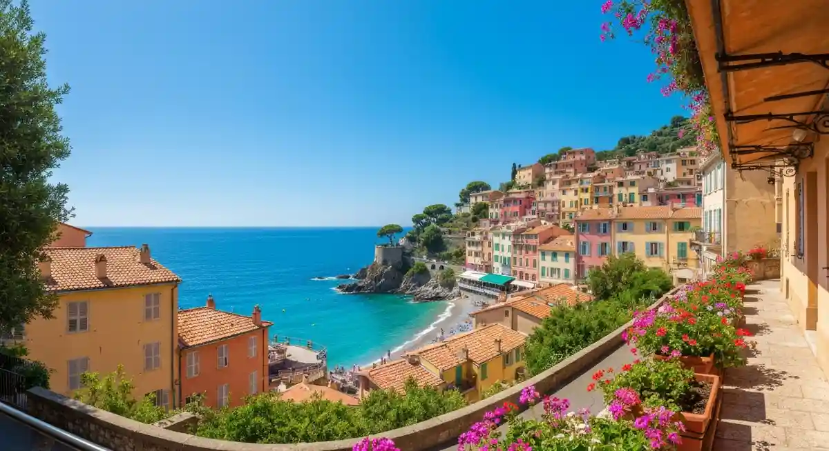 retire in France - French Riviera coastal town with Mediterranean views