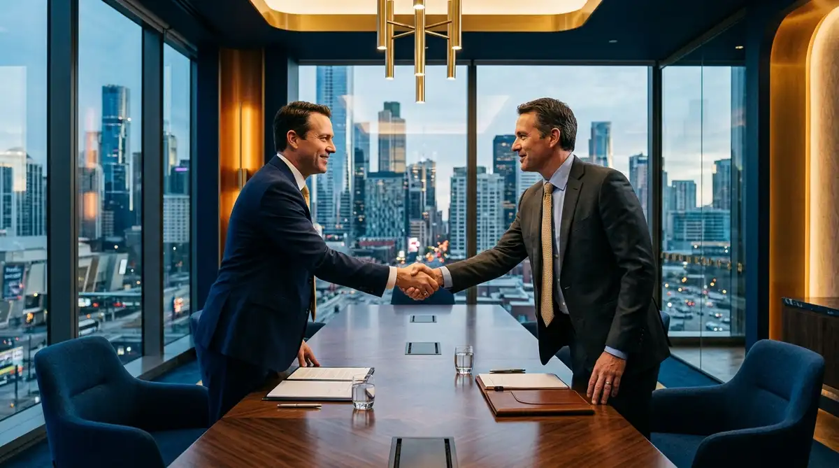 Incorporate in Croatia - business handshake over company formation documents