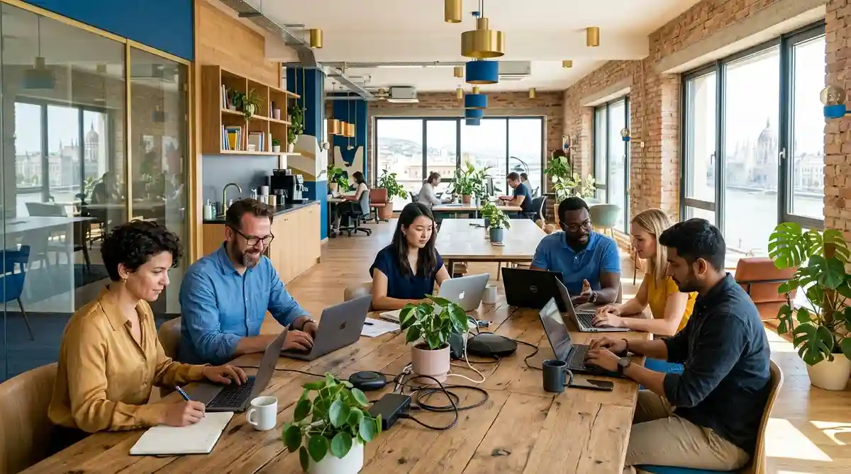 incorporate in Hungary, modern Budapest co-working office interior