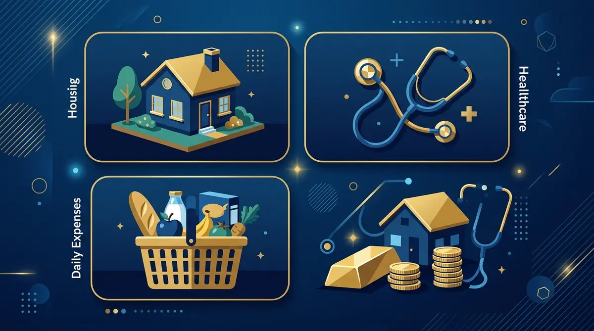 retire in Hungary, cost of living and healthcare illustration