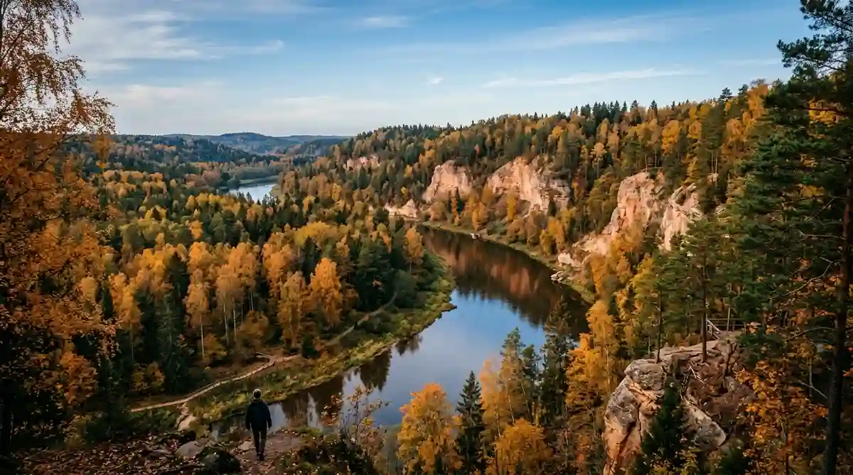 retire in Latvia, Gauja National Park countryside in autumn