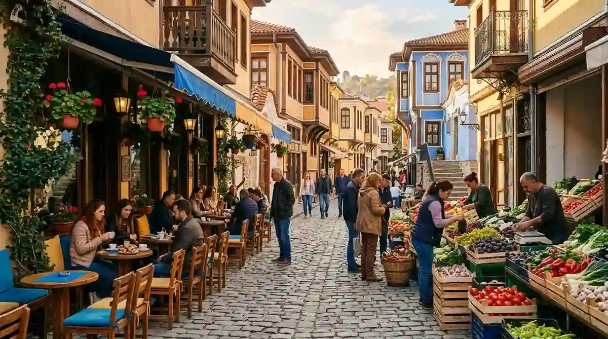 Retire in Bulgaria affordable cafe in Plovdiv old town