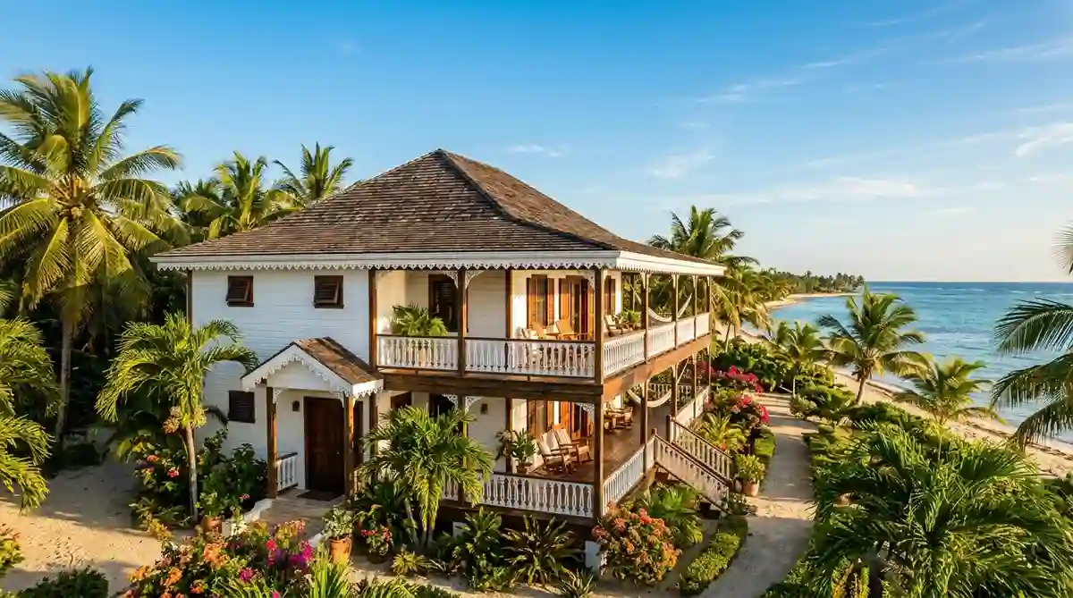 retire in Belize tropical colonial villa home