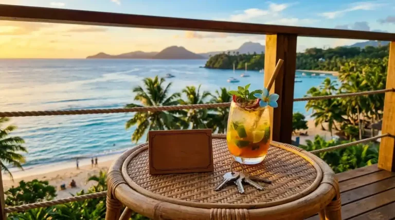 residency in Vanuatu residence permit card and house keys with an ocean view