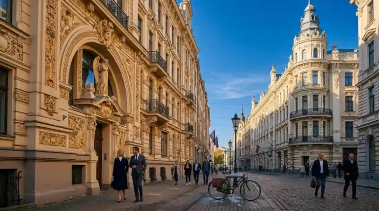 residency in Latvia, Art Nouveau architecture in central Riga