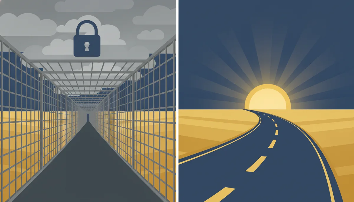one path dependent on a single government versus an international diversification freedom path
