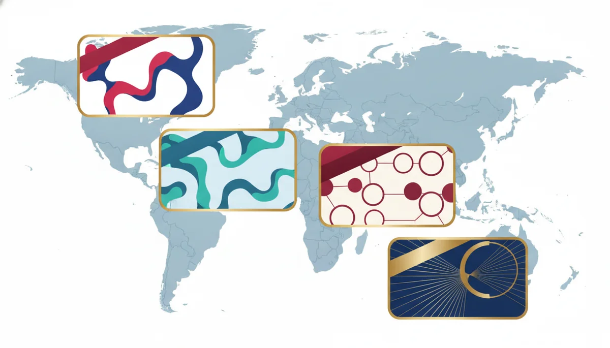 flat design comparison of golden visa programs in Russia, UAE, Portugal and Turkey