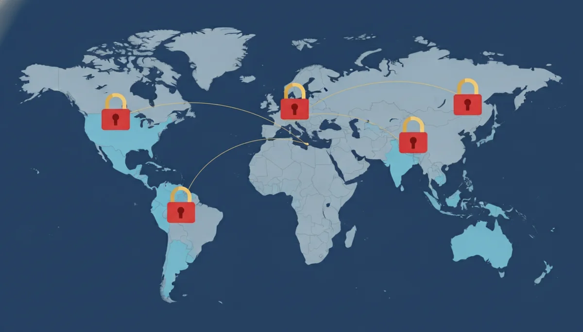 map of government account freezes in Canada, Cyprus, the US and UK