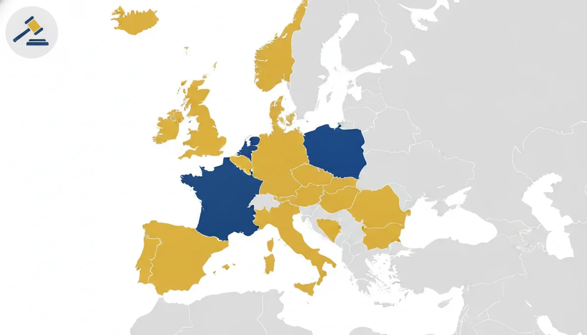 map of Europe illustrating uneven CRD VI transposition across EU member states