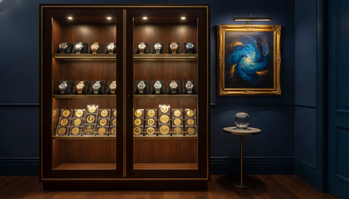 watches, rare gold coins and fine art held as collectibles outside the banking system
