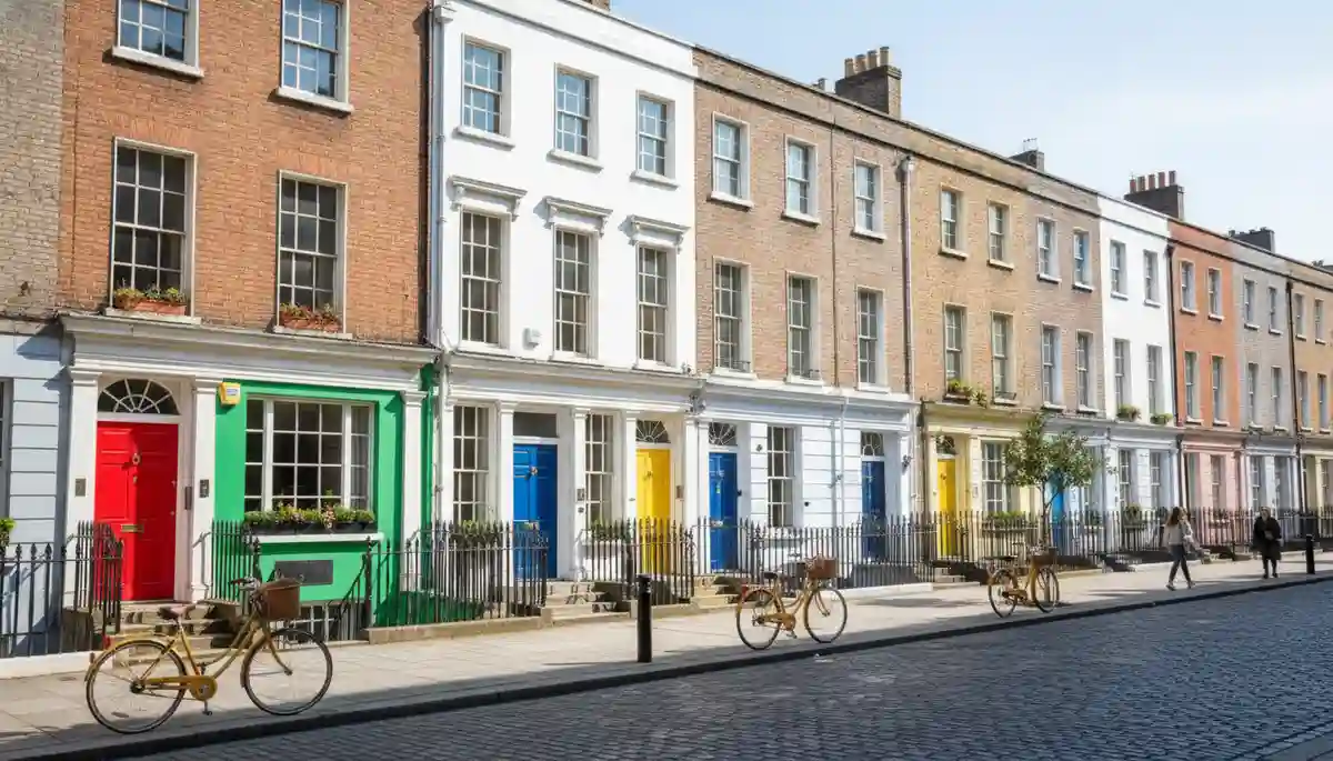 Dublin Georgian street, home to people meeting the residence requirement for Irish citizenship