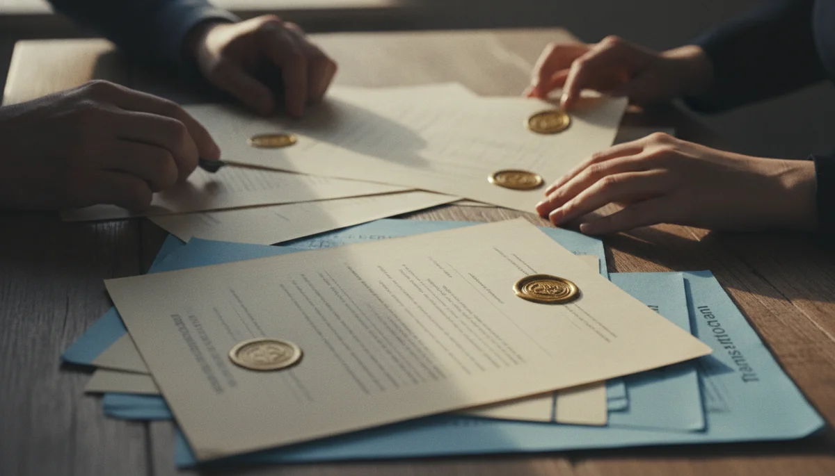 couple preparing apostilled birth certificates and criminal record translations for a Portuguese nationality declaration