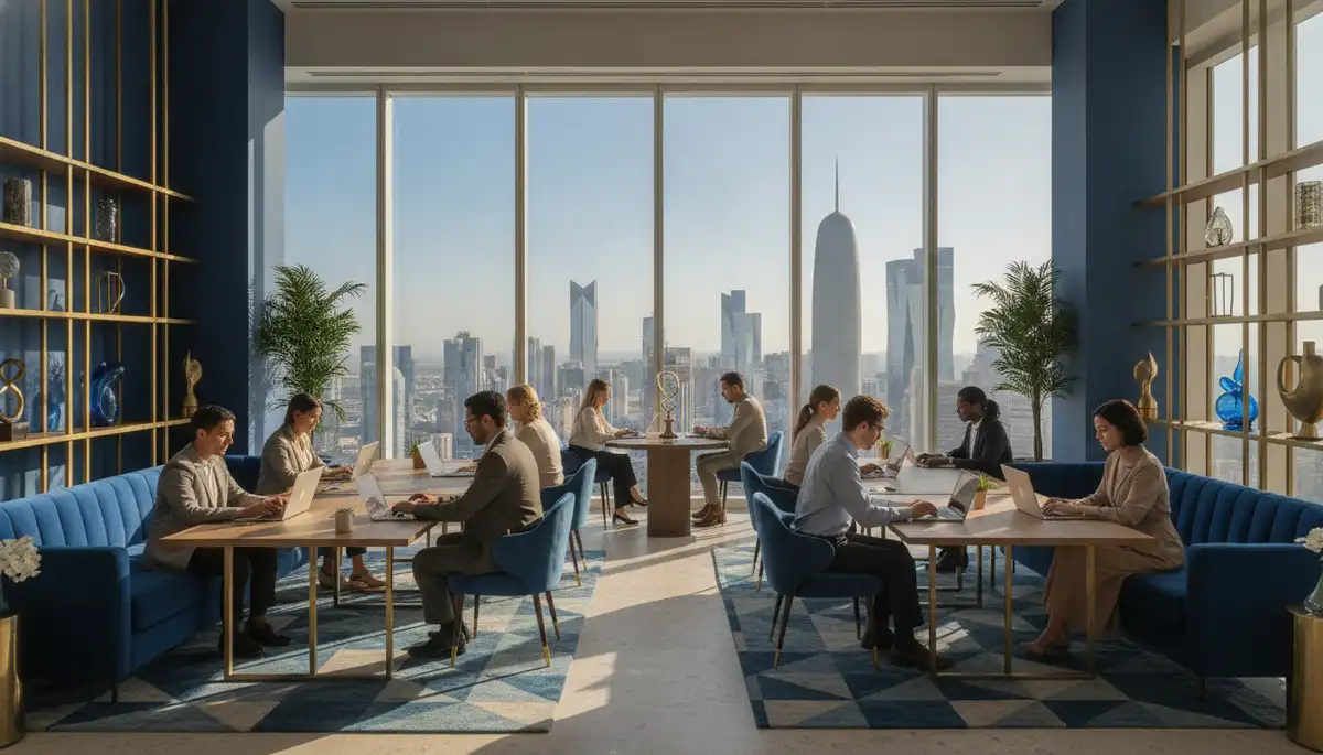 founders working in a subsidised Doha co-working space under Qatar entrepreneur residency