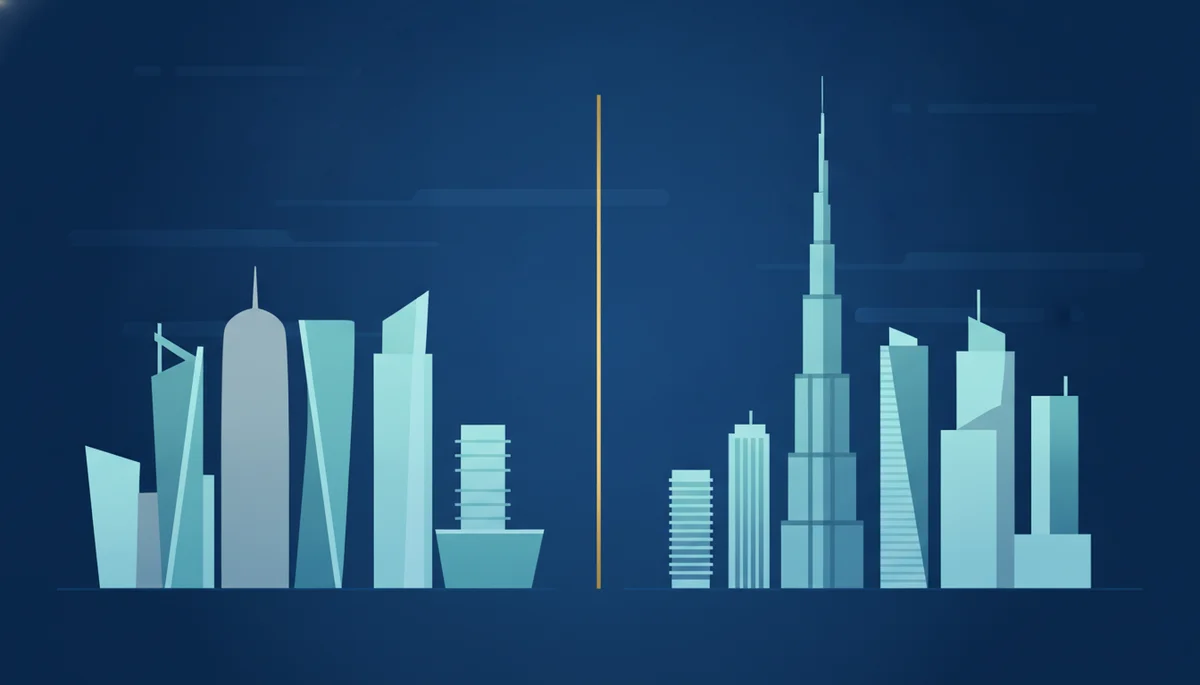 Doha and Dubai skylines compared as Gulf bases for startup founders